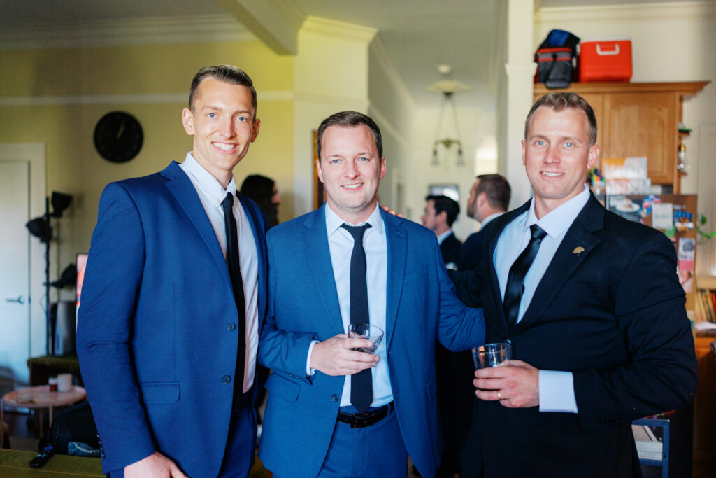 Grooms men getting ready hastings house